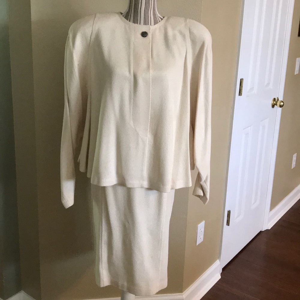 Vintage raw silk 2-pc suit